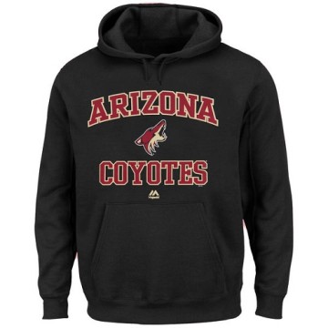 Majestic Men's Arizona Coyotes Heart & Soul Hoodie - - Black