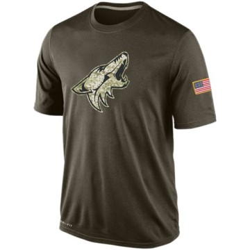 Nike Men's Arizona Coyotes Salute To Service KO Performance Dri-FIT T-Shirt - Olive