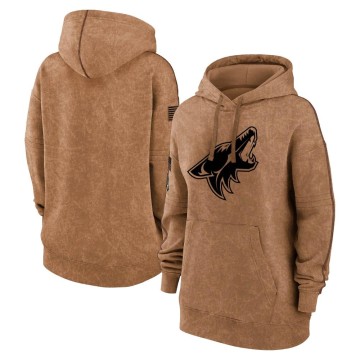Women's Arizona Coyotes 2023 Salute to Service Pullover Hoodie - Brown