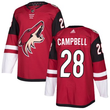 Authentic Adidas Men's Andrew Campbell Arizona Coyotes Maroon Home Jersey -