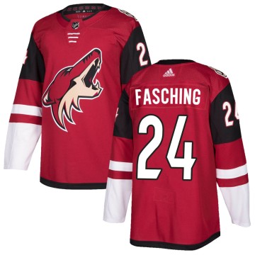 Authentic Adidas Men's Hudson Fasching Arizona Coyotes Maroon Home Jersey -