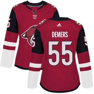 Authentic Adidas Women's Jason Demers Arizona Coyotes Burgundy Home Jersey - Red
