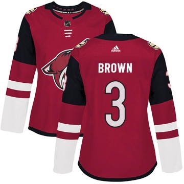 Authentic Adidas Women's Josh Brown Arizona Coyotes Maroon Home Jersey - Brown