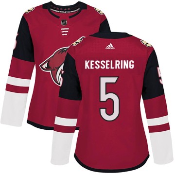 Authentic Adidas Women's Michael Kesselring Arizona Coyotes Maroon Home Jersey -
