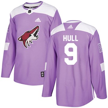 Authentic Adidas Youth Bobby Hull Arizona Coyotes Fights Cancer Practice Jersey - Purple