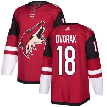 Authentic Adidas Youth Christian Dvorak Arizona Coyotes Burgundy Home Jersey - Red