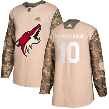 Authentic Adidas Youth Dale Hawerchuck Arizona Coyotes Veterans Day Practice Jersey - Camo