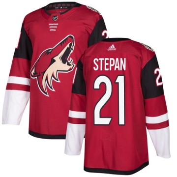 Authentic Adidas Youth Derek Stepan Arizona Coyotes Burgundy Home Jersey - Red