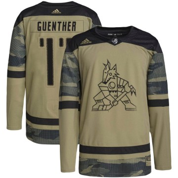 Authentic Adidas Youth Dylan Guenther Arizona Coyotes Military Appreciation Practice Jersey - Camo