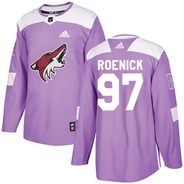 Authentic Adidas Youth Jeremy Roenick Arizona Coyotes Fights Cancer Practice Jersey - Purple