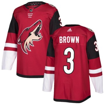 Authentic Adidas Youth Josh Brown Arizona Coyotes Maroon Home Jersey - Brown