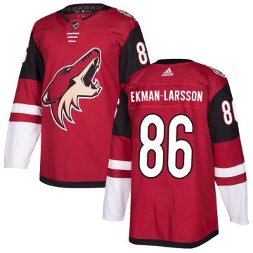 Authentic Adidas Youth Kevin Ekman-Larsson Arizona Coyotes Maroon Home Jersey -