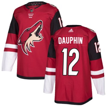 Authentic Adidas Youth Laurent Dauphin Arizona Coyotes Maroon Home Jersey -