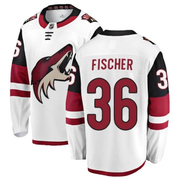 Authentic Fanatics Branded Men's Christian Fischer Arizona Coyotes Away Jersey - White