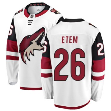 Authentic Fanatics Branded Men's Emerson Etem Arizona Coyotes Away Jersey - White