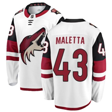 Authentic Fanatics Branded Men's Jordan Maletta Arizona Coyotes Away Jersey - White