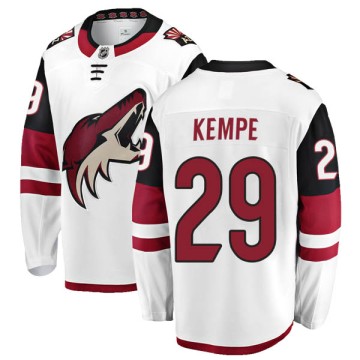 Authentic Fanatics Branded Men's Mario Kempe Arizona Coyotes Away Jersey - White