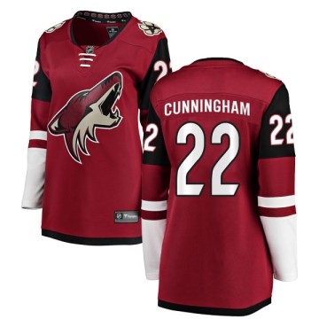 Authentic Fanatics Branded Women's Craig Cunningham Arizona Coyotes Home Jersey - Red