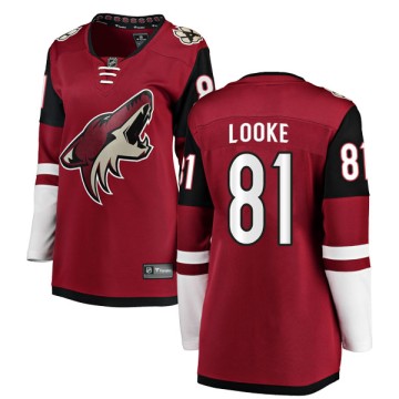 Authentic Fanatics Branded Women's Jens Looke Arizona Coyotes Home Jersey - Red