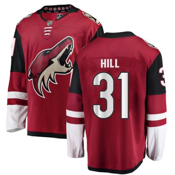 Authentic Fanatics Branded Youth Adin Hill Arizona Coyotes Home Jersey - Red