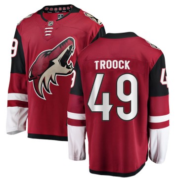 Authentic Fanatics Branded Youth Branden Troock Arizona Coyotes Home Jersey - Red