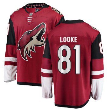 Authentic Fanatics Branded Youth Jens Looke Arizona Coyotes Home Jersey - Red