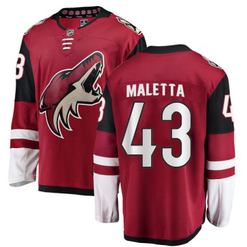 Authentic Fanatics Branded Youth Jordan Maletta Arizona Coyotes Home Jersey - Red