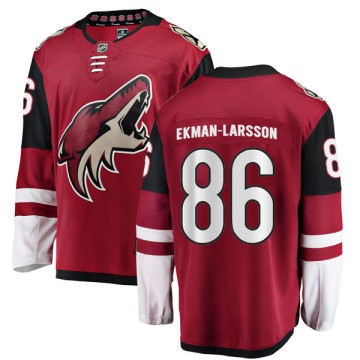 Authentic Fanatics Branded Youth Kevin Ekman-Larsson Arizona Coyotes Home Jersey - Red