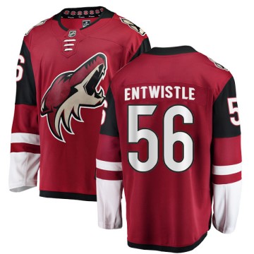 Authentic Fanatics Branded Youth MacKenzie Entwistle Arizona Coyotes Home Jersey - Red