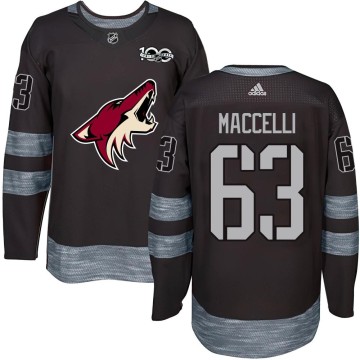 Authentic Youth Matias Maccelli Arizona Coyotes 1917-2017 100th Anniversary Jersey - Black