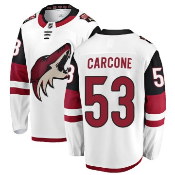 Breakaway Fanatics Branded Men's Michael Carcone Arizona Coyotes Away Jersey - White