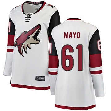 Breakaway Fanatics Branded Women's Dysin Mayo Arizona Coyotes Away Jersey - White
